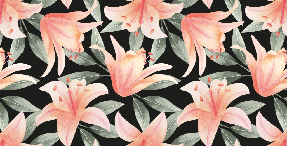 Květinové vánek Vinylový koberec s květinami a rostlinami - TenStickers