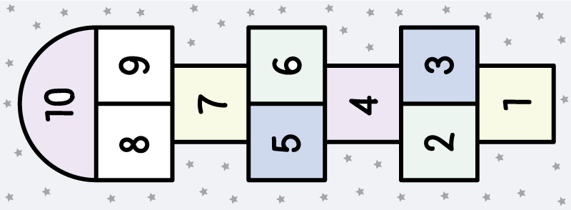 Hopscotch nordic style herní vinylový koberec - TenStickers