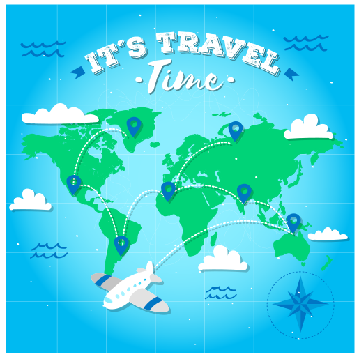 Zelený worldmap mapa světa koberec - TenStickers