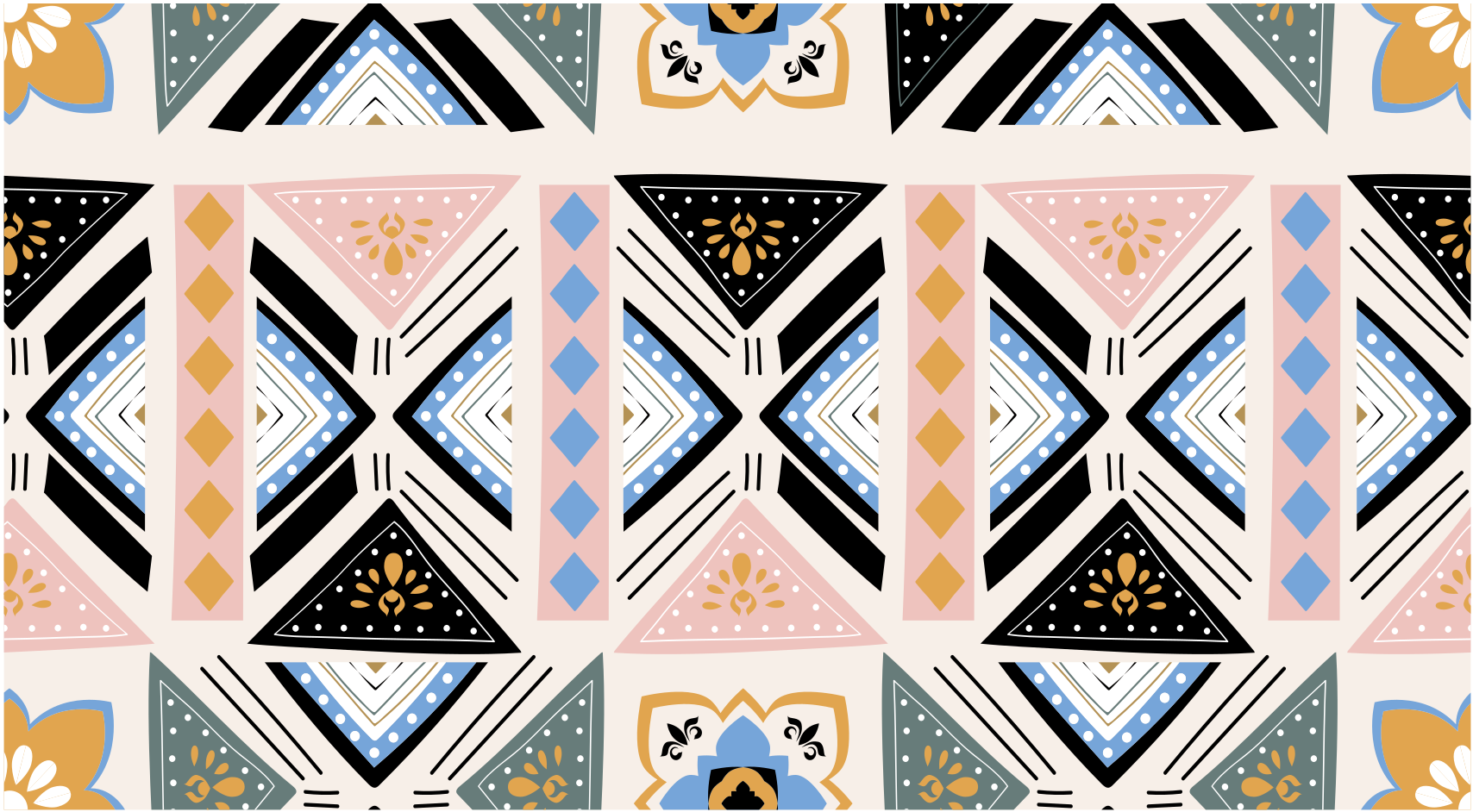 Gobelín s geometrickým vzorem Geometrický vinylový koberec - TenStickers