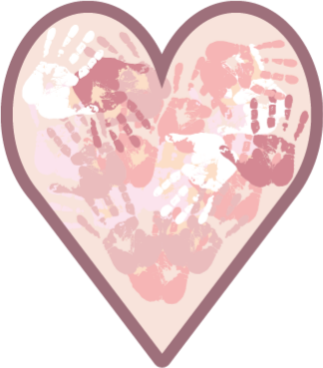 Barevný ruční tisk srdce dětský vinylový koberec - TenStickers