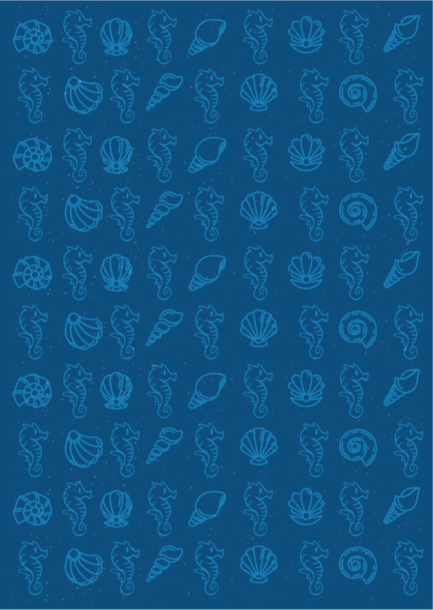 Ilustrace mořské motivy Zvířecí vinylový koberec - TenStickers