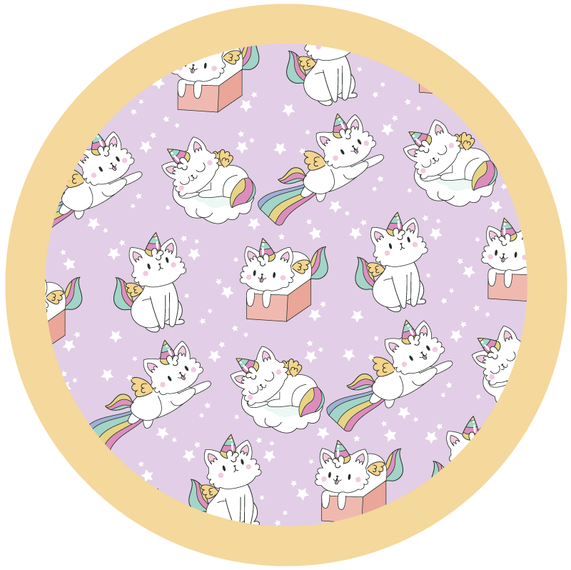 Vinylový koberec baby cat unicorn - TenStickers