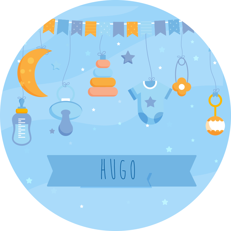 Přizpůsobený chlapeček narozený přizpůsobený vinylový koberec - TenStickers