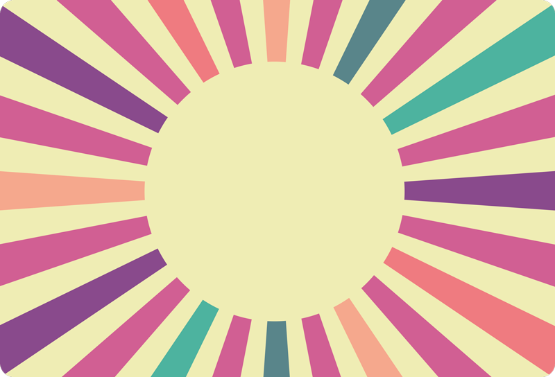 70. Léta geometrický sluneční vinylový koberec - TenStickers