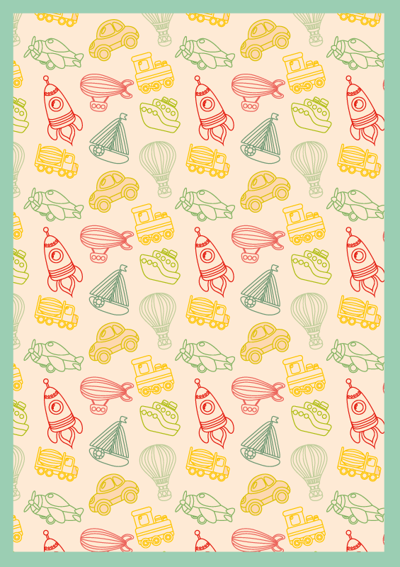 Dětský vesmír kreslený vinylový koberec - TenStickers