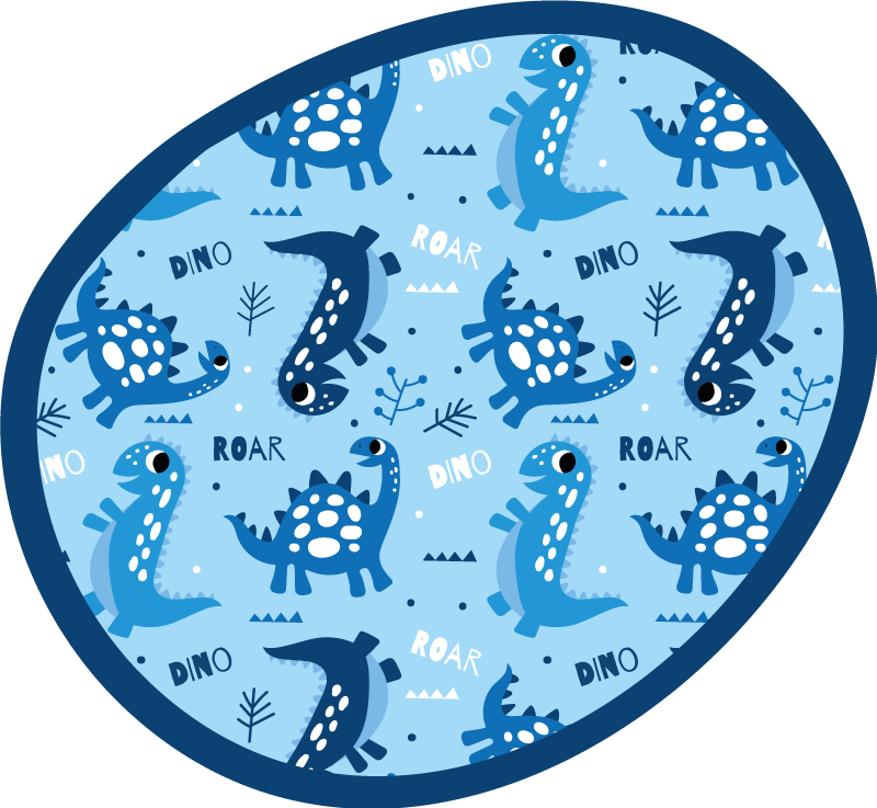 řev modrých dinosaurů a vinylový koberec dino - TenStickers