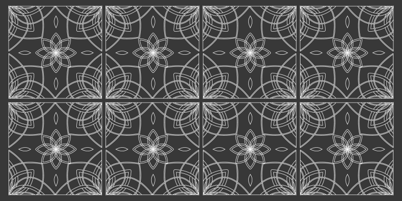 čtverce dlaždice design moderní koberec - TenStickers