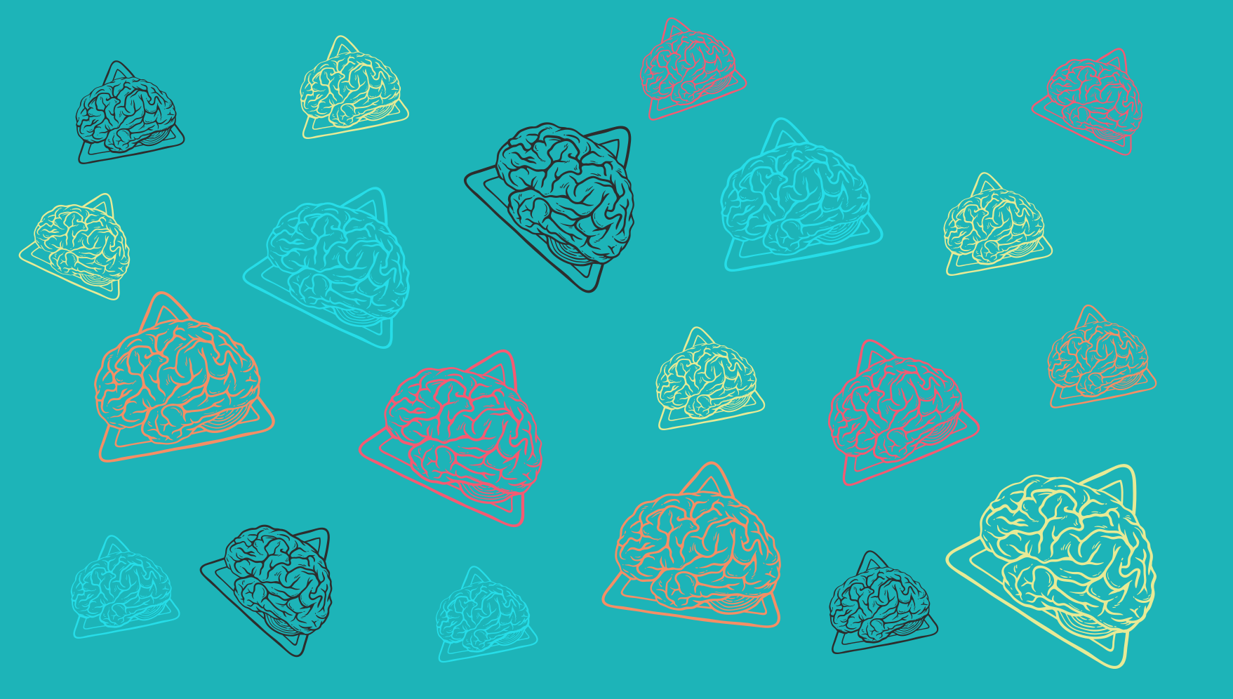 Abstraktní mozkové vzory Ostatní Vinylový koberec - TenStickers