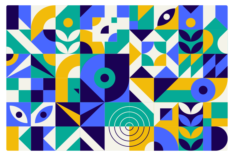 Moderní barevný vzor moderní koberec - TenStickers