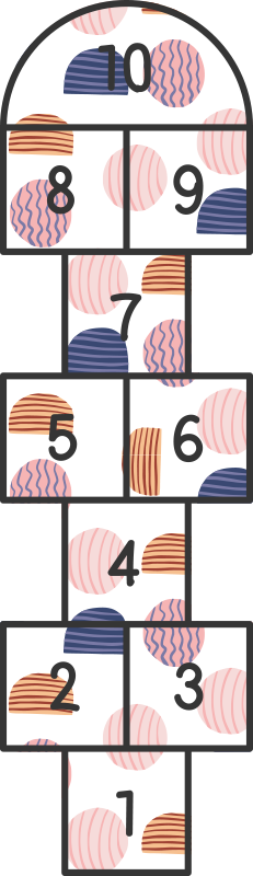 Kruhový poskokový vinylový koberec - TenStickers