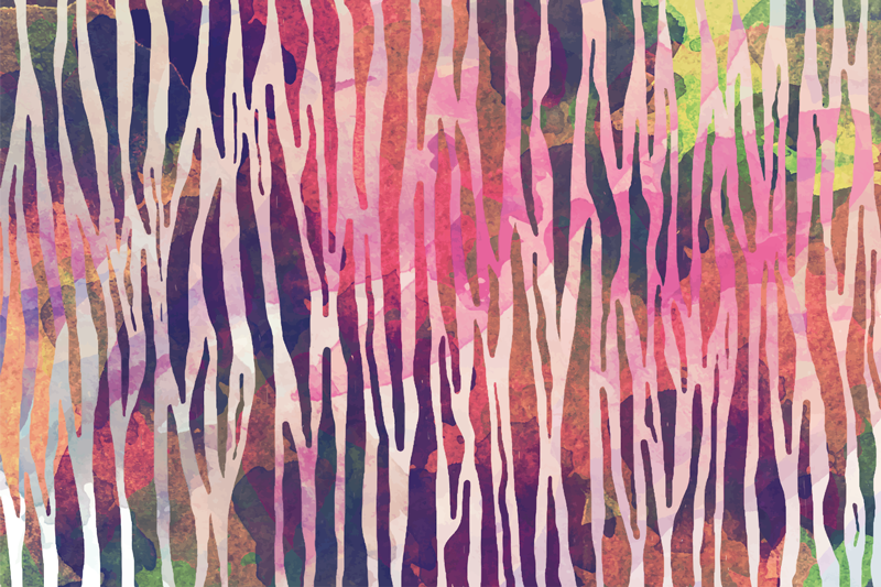 Abstraktní pruhované spektrum Pruhovaný vinylový koberec - TenStickers