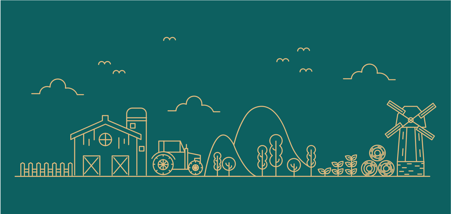 Kreslený traktor a zemědělské předměty zvířecí koberec - TenStickers