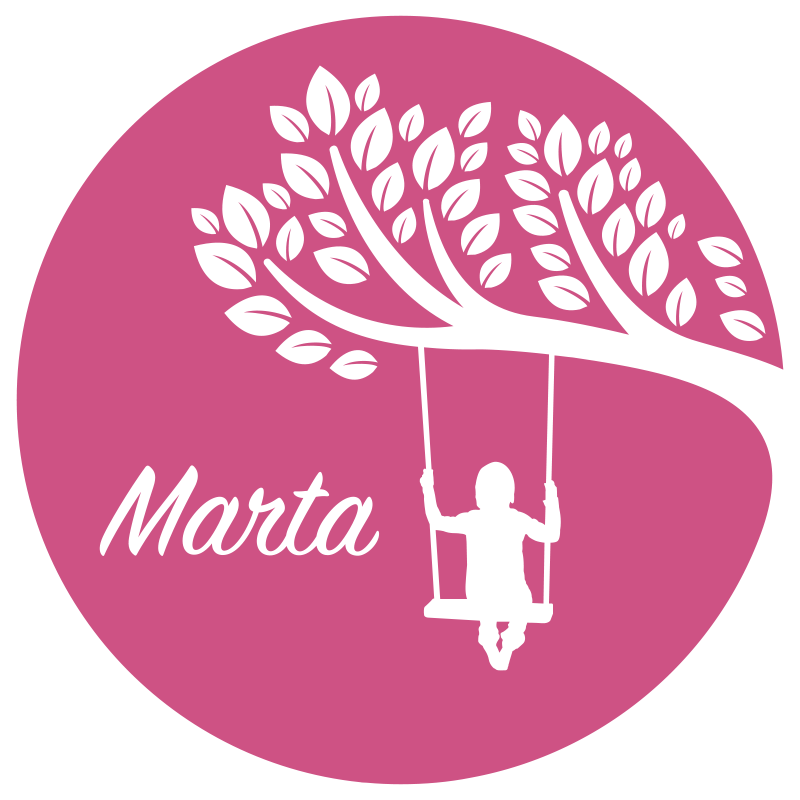 Personalizovaná houpačka Vinylový koberec se jmény - TenStickers