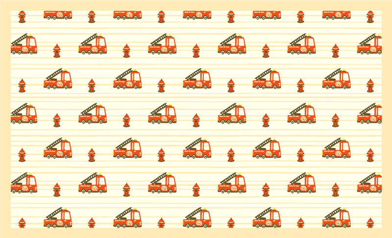 Vinylový koberec hasičského vozu a hasičského vozu - TenStickers