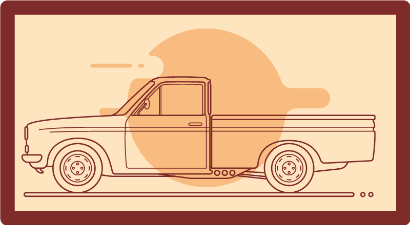 Ilustrace autíčka Vinylový koberec pro děti - TenStickers