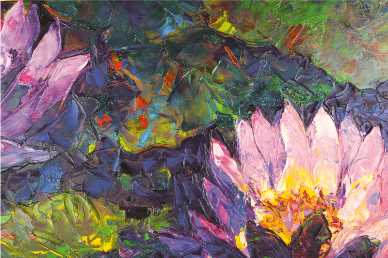 Lotosové obdélníkové scény květinový vinylový koberec - TenStickers