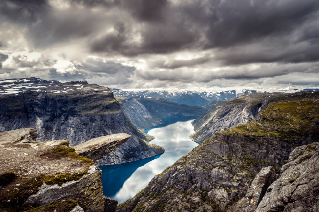 Vinylový koberec trolltunga norsko přírodní - TenStickers