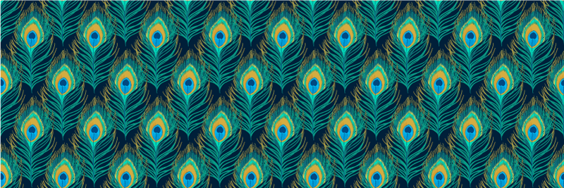 Vinylový koberec peackock feather animal print - TenStickers