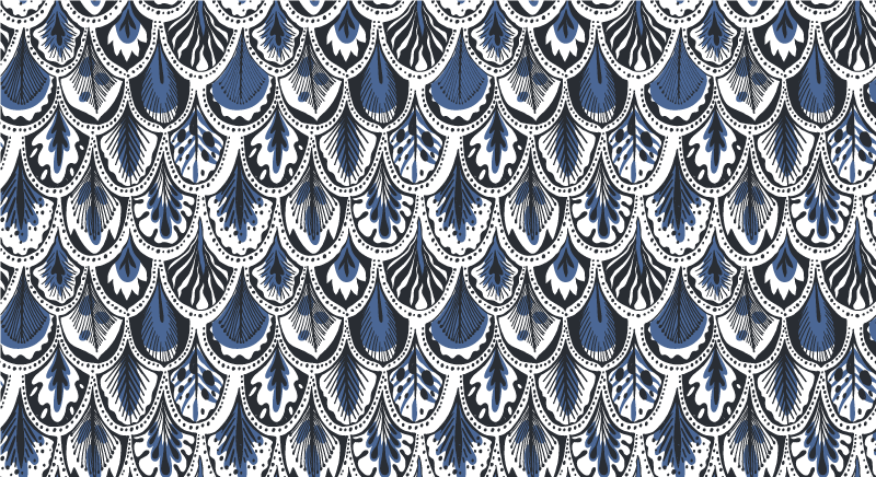 Vzor pavího ocasu Vinylový koberec s efektem dlaždic - TenStickers