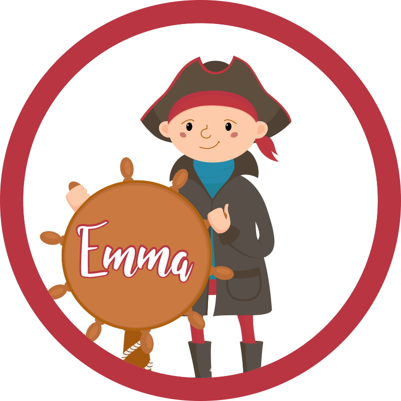 Přizpůsobená pirátka přizpůsobená vinylový koberec - TenStickers