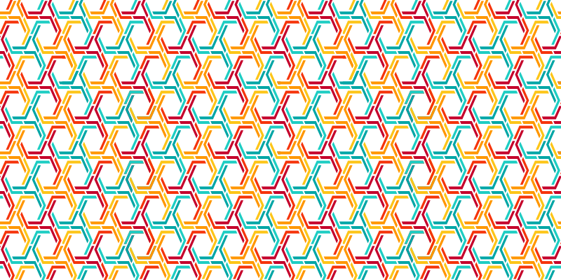 Barevné šestiúhelník vzor geometrické vinylové koberce - TenStickers