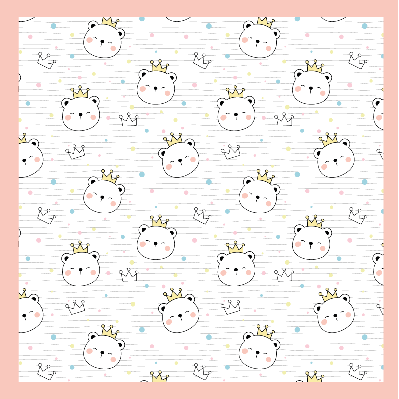 Korunované zvířecí postavy Ostatní Vinylový koberec - TenStickers