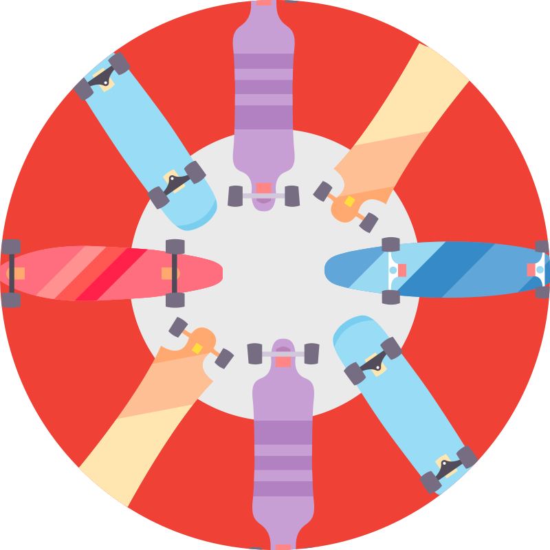 Typy skateboardu pro teenagery - TenStickers