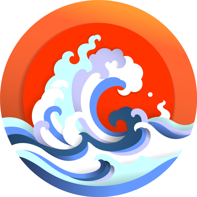 Vinylový koberec ze slunce a vlny - TenStickers