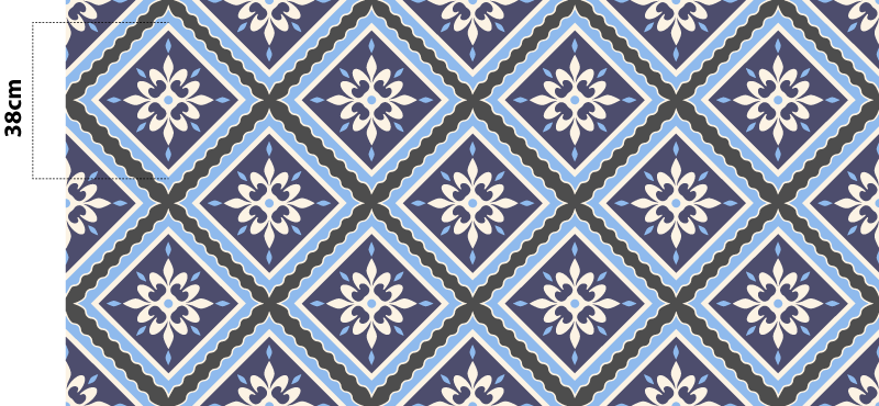 šedý vinylový koberec se vzorem dlaždic - TenStickers