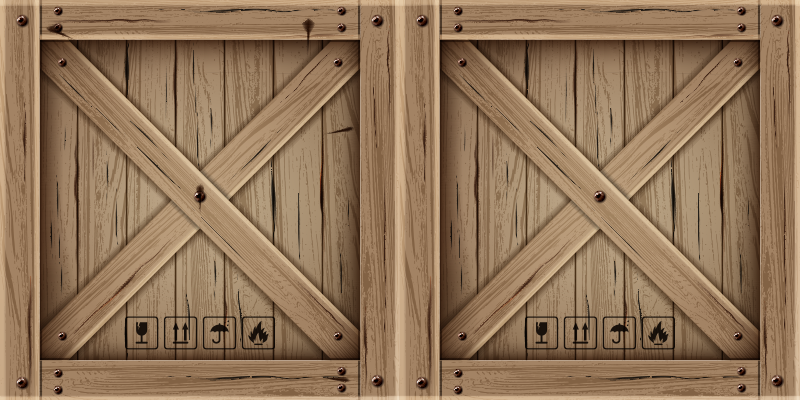 Iluze dřevěné bedny vinylový koberec s efektem dřeva - TenStickers