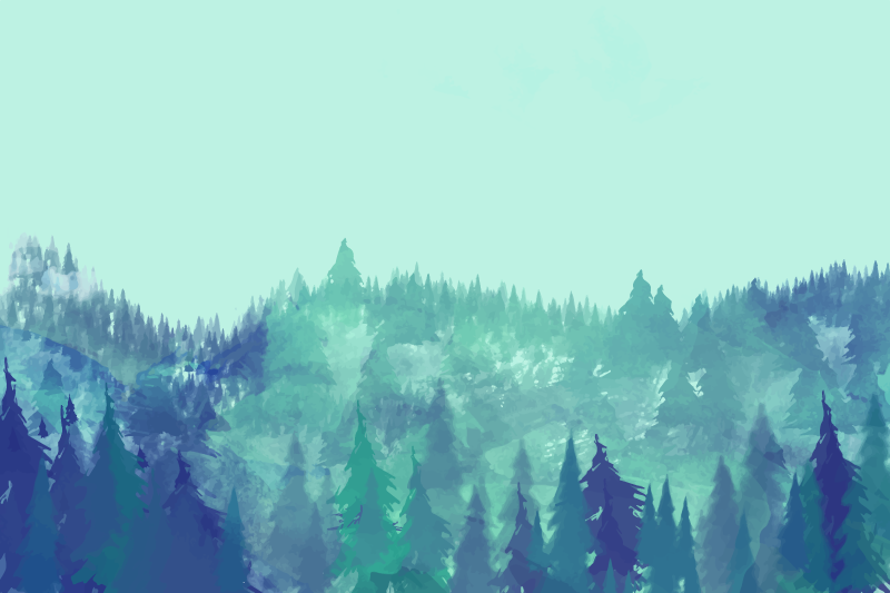 Svěží zelený les Přírodní vinylový koberec - TenStickers