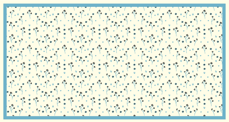 Jemný botanický motiv Vinylový koberec do ložnice - TenStickers