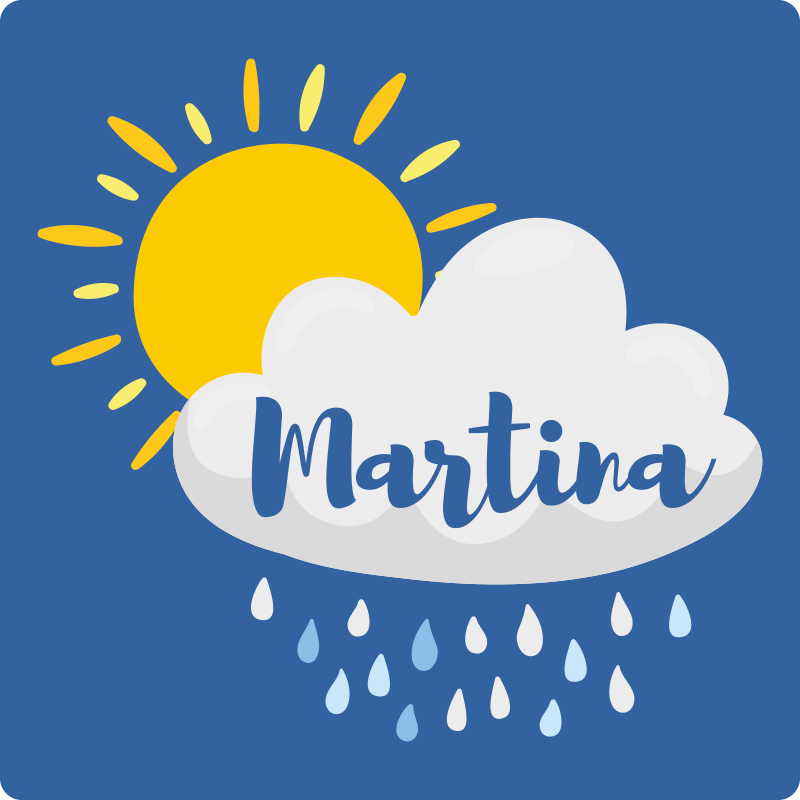 Deštivý mrak se jménem Ostatní Vinylový koberec - TenStickers