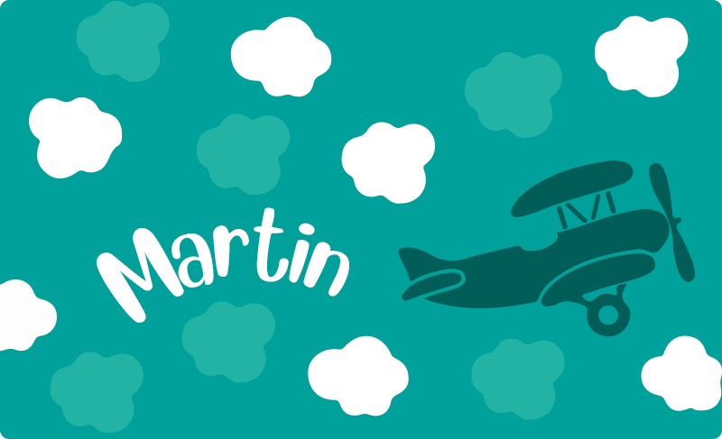 Vinylová rohož na míru a letadlo - TenStickers