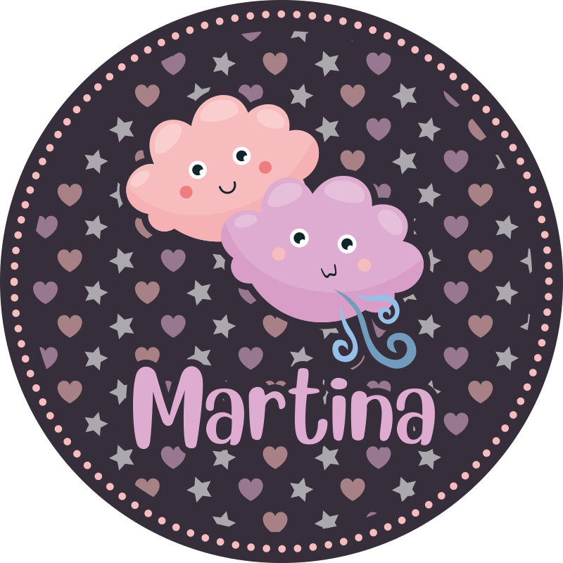 Fialové mraky se jménem Ostatní Vinylový koberec - TenStickers