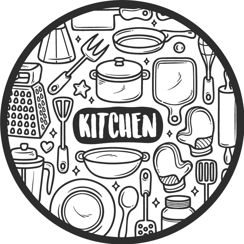 Základní grafika Kulatý vinylový koberec - TenStickers