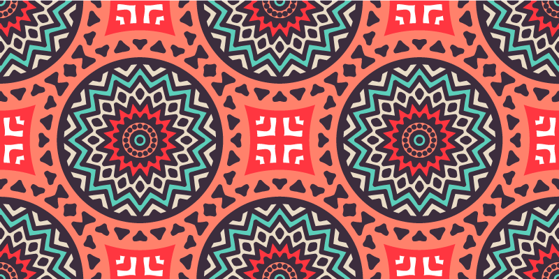 Mexický folklor ozdoby kuchyňský vinylový koberec - TenStickers