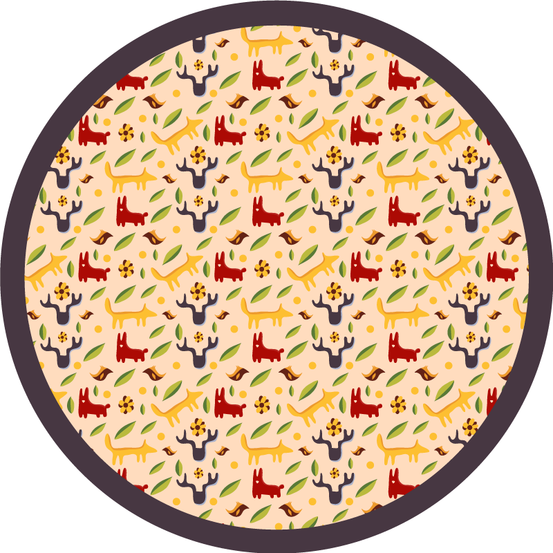 Barevný jelen zvířecí koberec - TenStickers