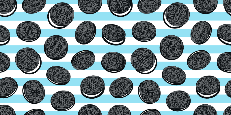 Oreo vzor kuchyňské podlahové dlaždice - TenStickers