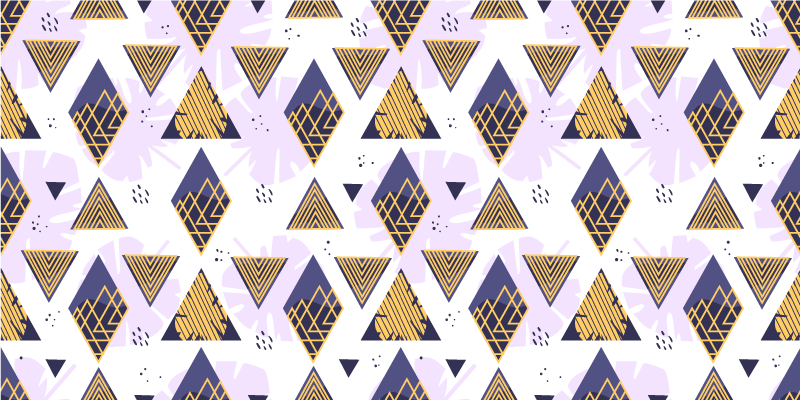 Tropické trojúhelníky kuchyňské podlahové dlaždice - TenStickers