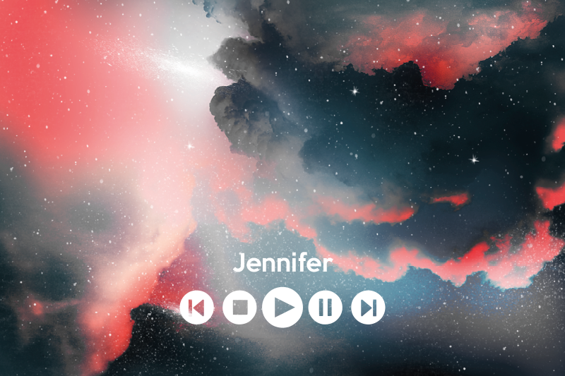 Hudba na míru z vesmíru Vinylový koberec pro teenagery - TenStickers