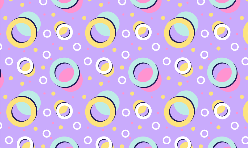 živé kruhové prvky Ostatní Vinylový koberec - TenStickers