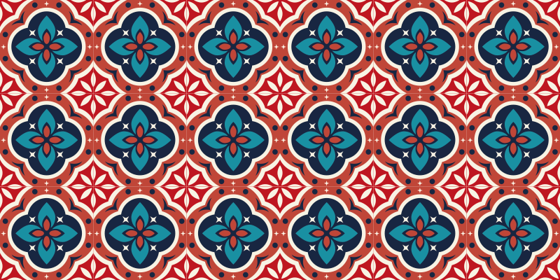 Mozaikový vinylový koberec Živá botanická motivace - TenStickers