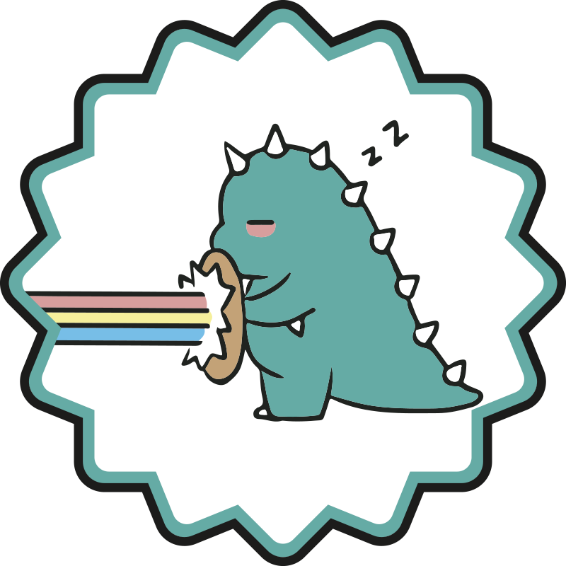 Duhový dech dinosaura Ostatní Vinylový koberec - TenStickers