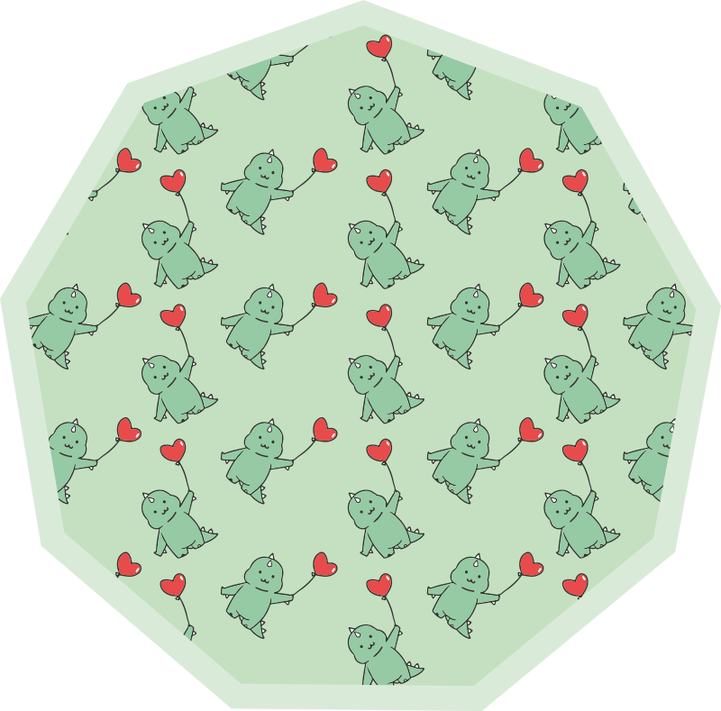 Dinosaurus karikatura drží balón vinylový koberec - TenStickers