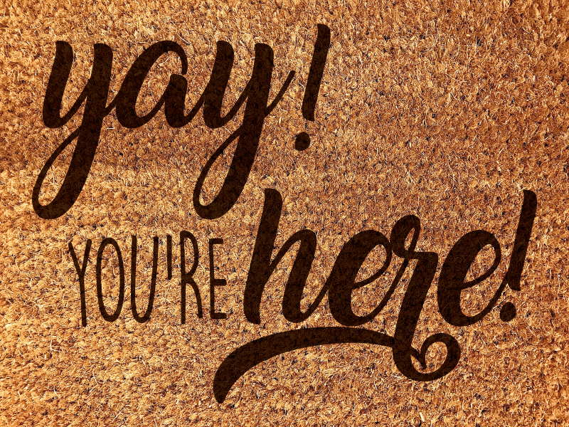 Vřelé uvítací fráze Vinylový koberec ve vstupní hale - TenStickers