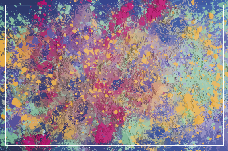 Stříkající barvy koberec moderní koberec - TenStickers