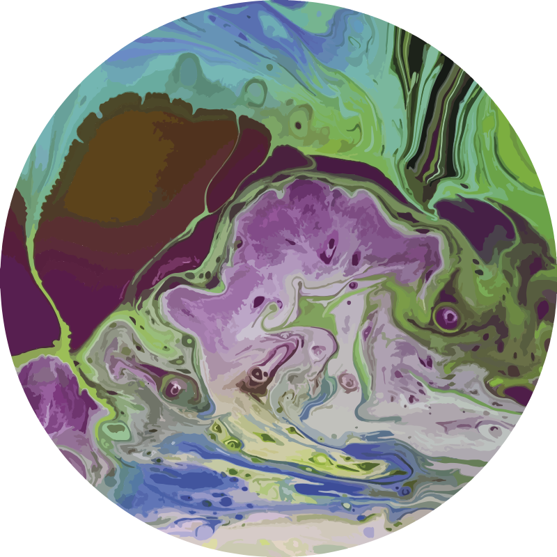 Vícebarevný vlnový koberec moderní koberec - TenStickers