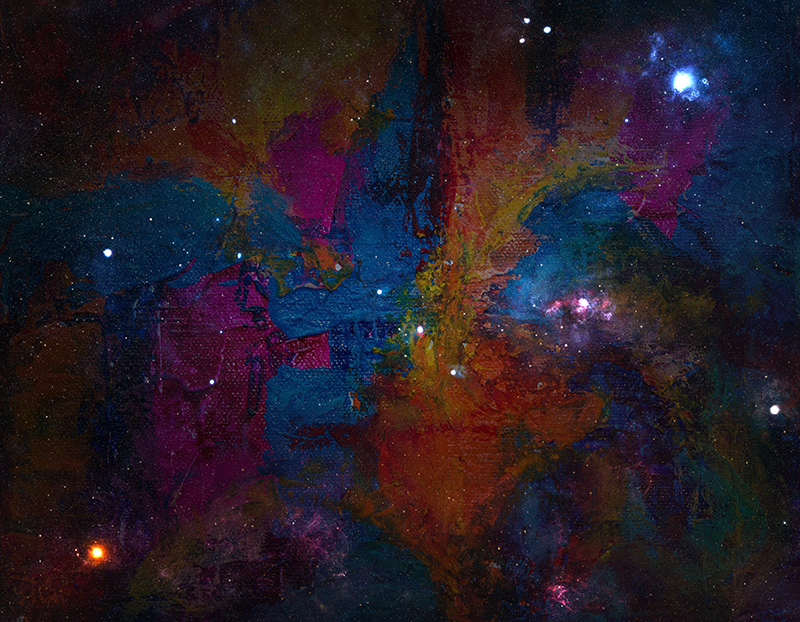 Kosmický prostorový design Vinylový koberec s hvězdami - TenStickers